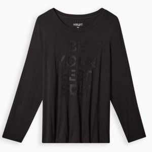 NWOT Torrid Be Your Best Self Slim Fit Super Soft Crew Neck tee Size 00